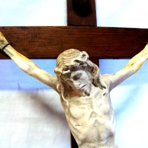 Wall Crucifix, Christ Crucifix, Plaster Crucifix, Wood Cross, Crucifix Christ, Crucifixion Jesus, Spanish Crucifix, Religion Crucifix