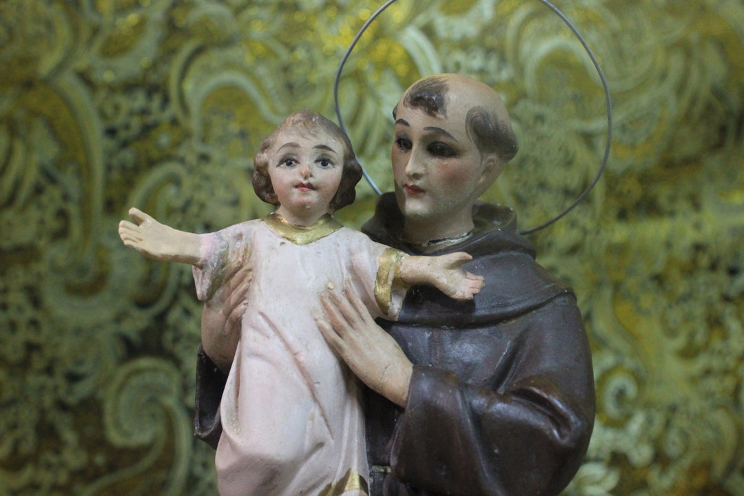 Ancient Saint Anthony of Padua, Ancient Religious Art, Ancient Saint