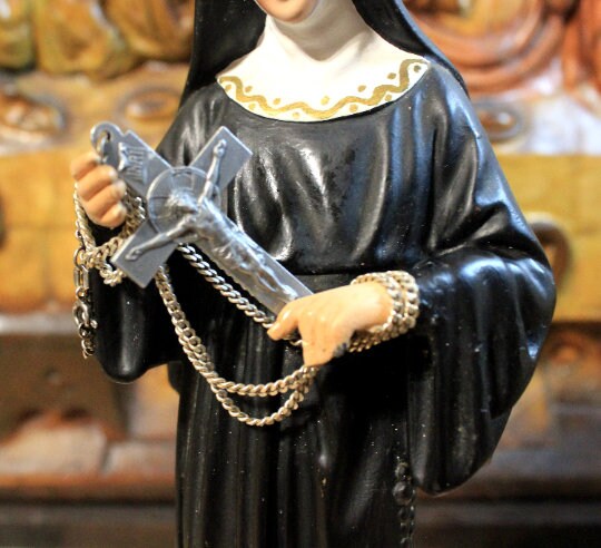 Saint Rita of Cascia Sculpture, Antique Saint Sculpture, St. Rita ...