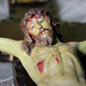 Small Wall Crucifix, Christ Crucifix 1900, Plaster Crucifix, Wood Cross, Crucifix Christ, Jesus Spanish Crucifix, Religion Crucifix