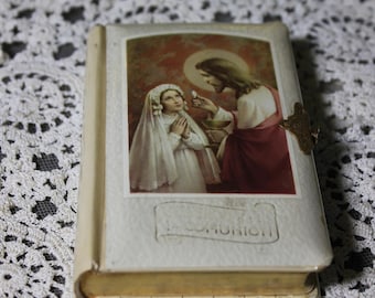 Antique Children&#39;s Missal, &quot;My Guardian Angel&quot;, Christian Book, Prayer Book, Miniature Religious Book, Gold-edged Pages, 1959