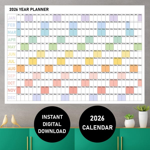 2026 BigCalendar Etsy