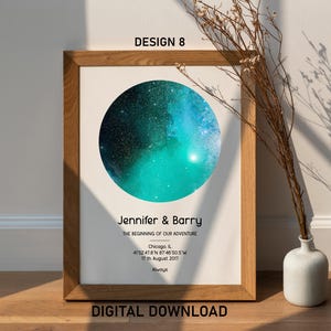 Benutzerdefinierte Sternenkarte zum Ausdrucken, Jahrestagsgeschenk "Die Nacht, die wir trafen, Nachthimmel zum Ausdrucken, Sternenkarte Poster, Hochzeitsgeschenk, Konstellation zum Ausdrucken."
