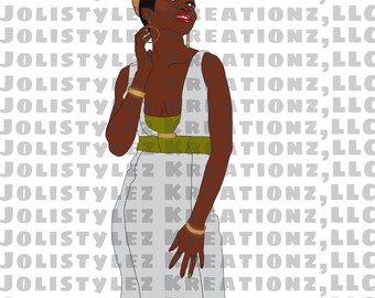 Black Boss Lady Clipart, Boss Lady Clipart, Boss Babe Clipart, Planner Girl Clipart, Fashion Girl Clipart, Boss Girl, Afro Girl Clipart