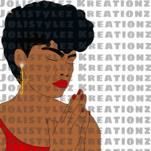 Faith Clipart, Black Clipart, Black Woman Clipart, Black Girl Clipart, African American Clipart, Afro Girls Clipart, Planner Clipart
