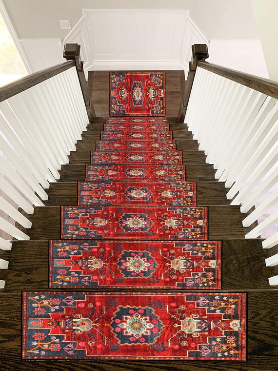Stair Rug Stair Treads Carpet Nonslip Backing Rug Machine Etsy
