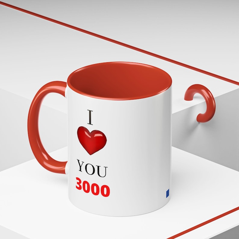 I Love You 3000 Two Tone Premium 11, 15oz Coffee Mug image 1
