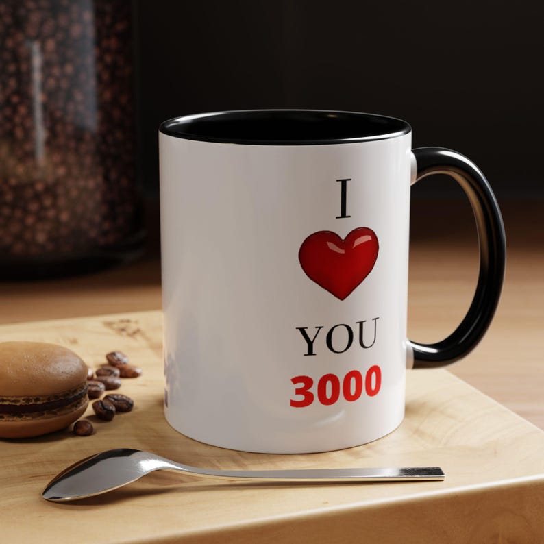 I Love You 3000 Two Tone Premium 11, 15oz Coffee Mug image 3