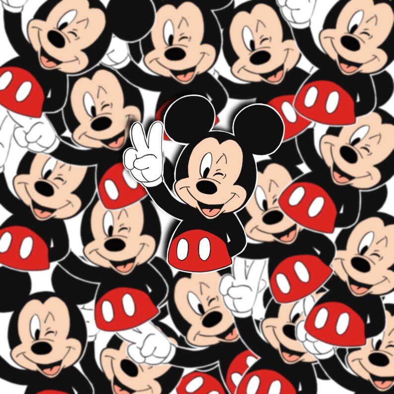 Mickey Mouse Sticker Disney Sticker Etsy