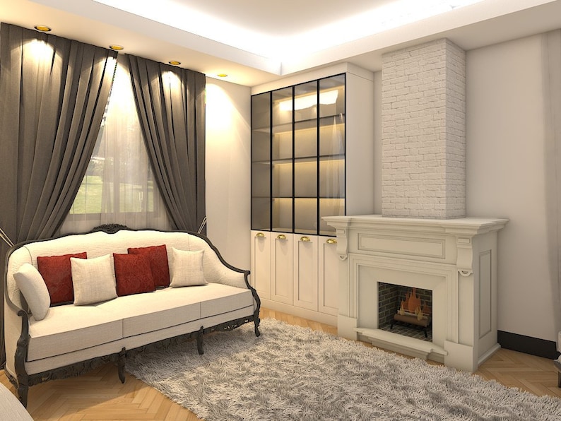 Custom, Living Room Interior Designs, Special Architectural Design, 3D ...