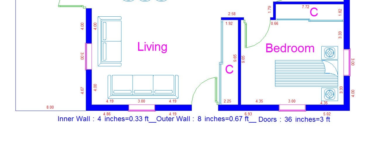 30' X 30' | Modern House Plans | 2 Bedrooms | Floor Plan | Small ...