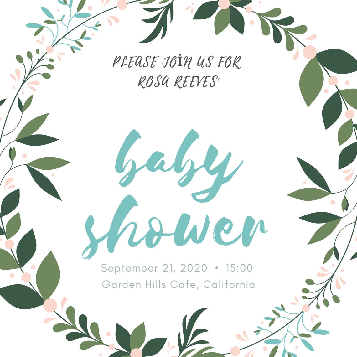 Pink Blue baby shower invitation download template printable Etsy