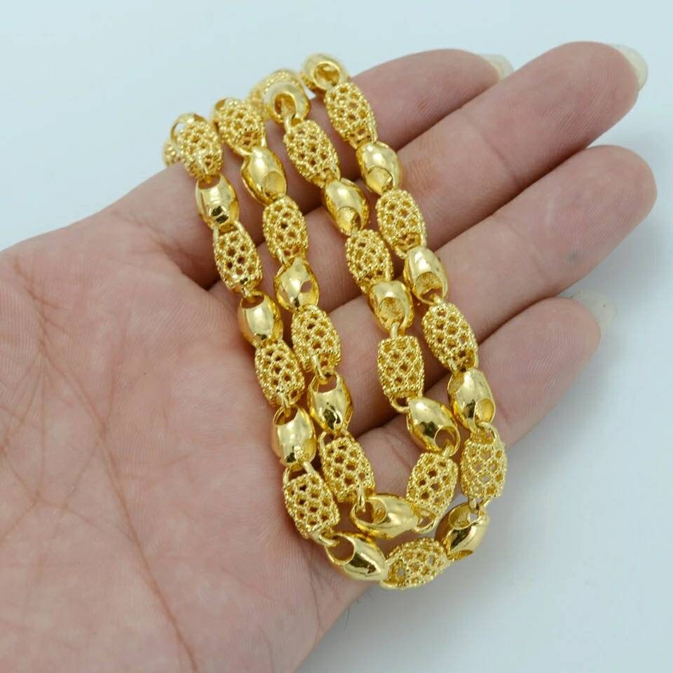 24K Dubai Gold Plated Heavy Chain Necklace FREE SHIPPING Etsy