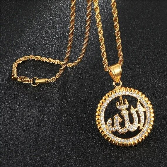 24K Dubai Gold Plated Allah Necklace 