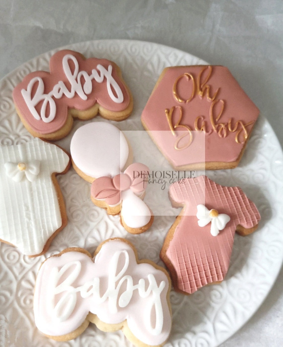 15 Biscuits Baby shower Girl Etsy France