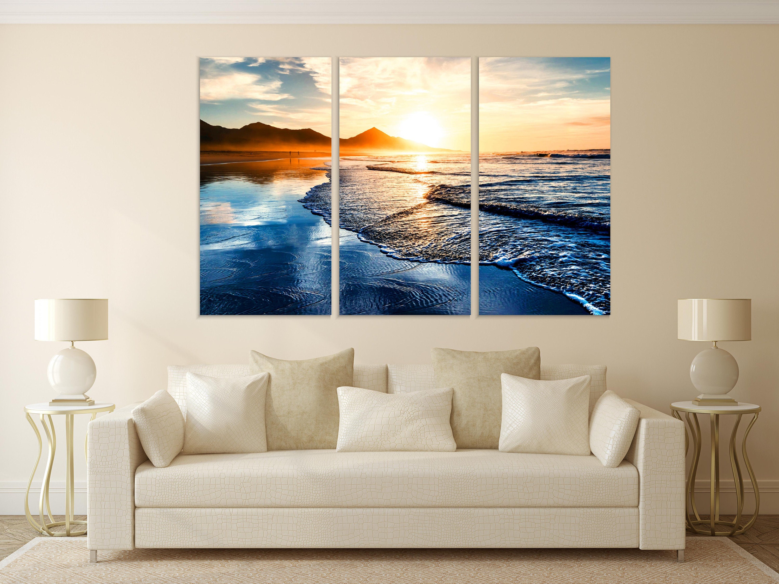 Traumhafter Stranduntergang mit endlosen Horizont und einsamen | Etsy