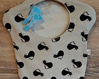 Wäscheklammerbeutel Black cats, 3 Größen,mit Bügel,Klammerkleidchen,  Klammerbeutel,Utensilo, Peg Bag, Geschenk