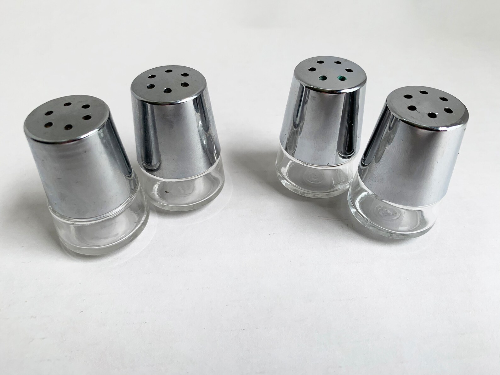 Vintage Salt and Pepper Shakers With Chrome Top Small Etsy UK