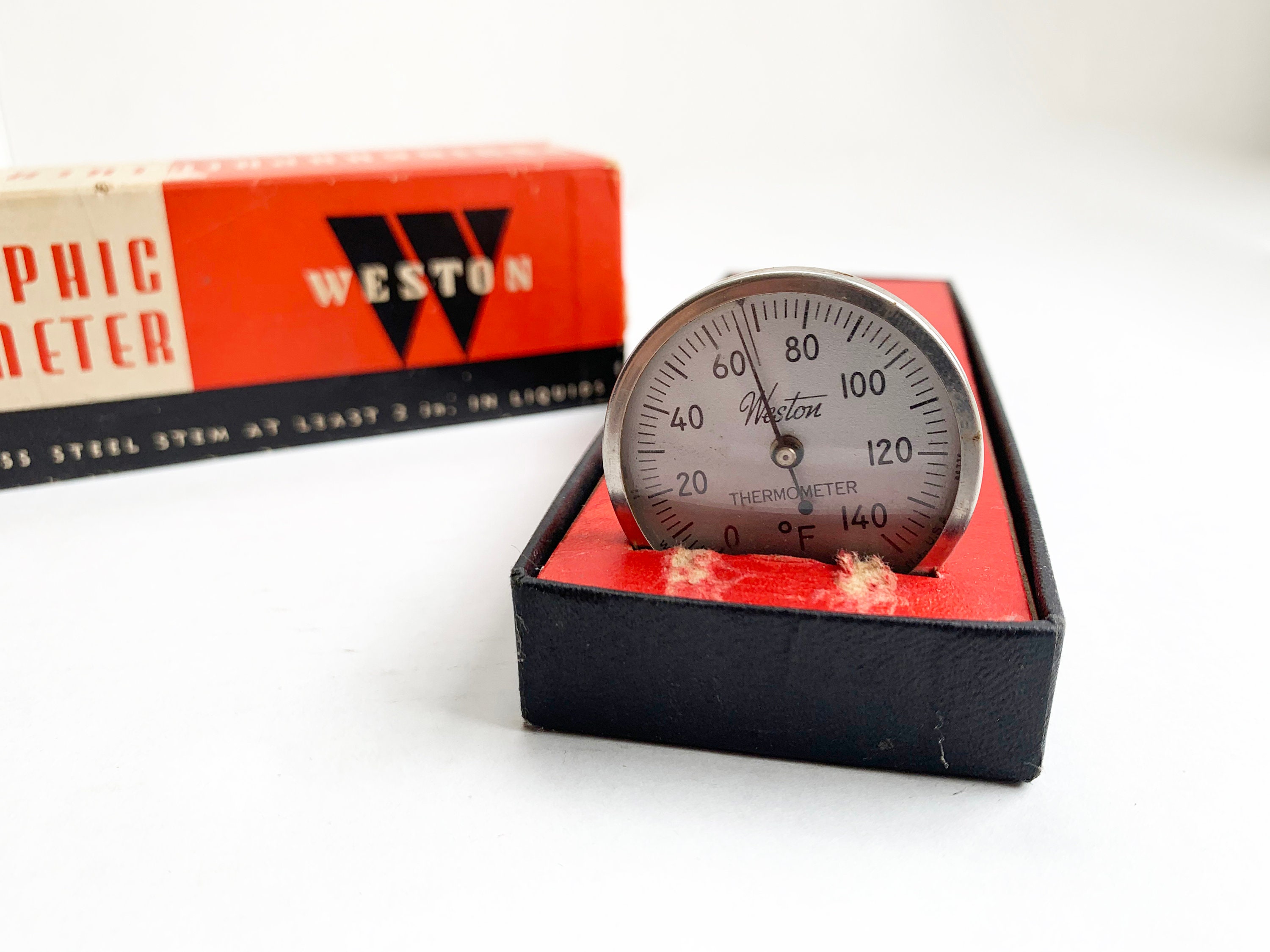 Vintage Floating Dairy Thermometer, 1930s, Original Box, Testrite  Instrument Co., New York, Cheese Making, Fahrenheit, Antique Farm Tools 