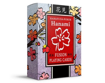 Hanami Fusion (hanafuda - Poker) Playing Cards | Silver Edition | Poker-sized 2.5" X 3.5" | 54 Uniquely Illustrated Cards | Silver Foil