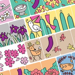 Baralho de cartas de jogar Koinobori Hanafuda + livreto de regras de bônus para o jogo Capture the Flag | Plástico | Tamanho Mini | Primeira edição | Limitada
