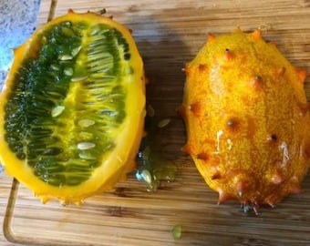 Jelly Melon Seeds | Heirloom | Organic | Aka African Horned Cucumber | Kiwano