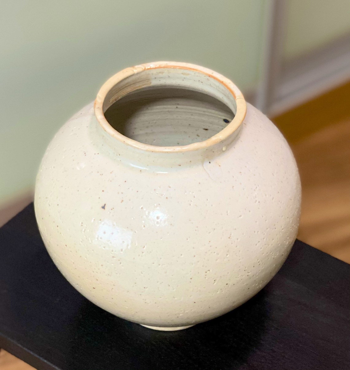 Moon jar/ handmade ceramics/ classic vase/ ceramic vase/ Shino Etsy