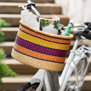 African handmade bicycle basket