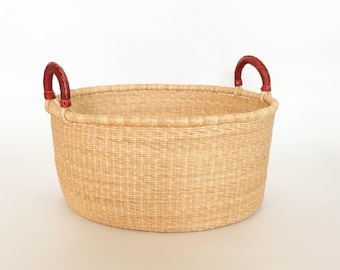 Hamper Basket // Bolga Basket // Traditional African Handmade Baskets