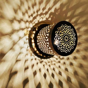 Handcrafted Moroccan Brass Spotlight: Exotic Home Lighting