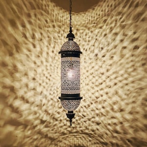 Handmade Moroccan Brass Pendant Light: Ornate Chandelier, Custom Size & Finish