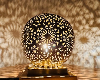 真鍮製のモロッコ テーブル ランプ - Etsy 日本