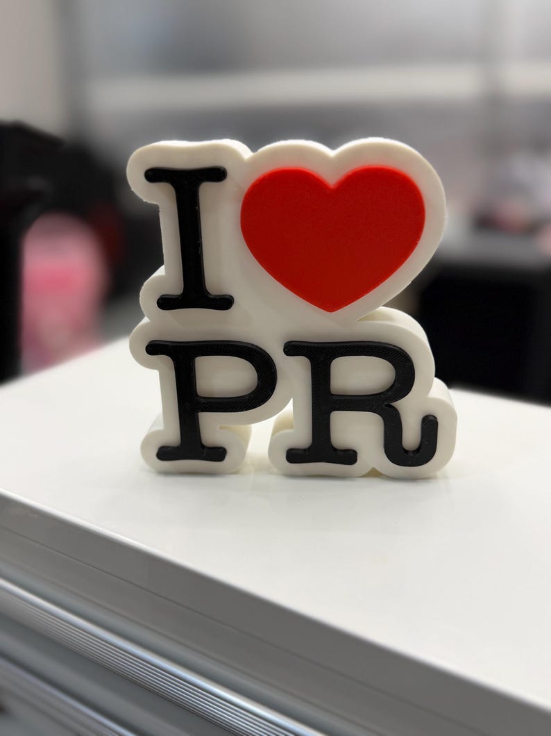 Boricua 3D Print – Coffee Pot & Rice Cooker | Puerto Rican Home Decor I LOVE PR 4"X4"