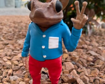 Boricua 3D print, Puerto Rican concho toad figure in 3D print,