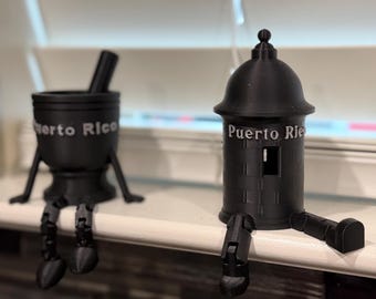 Boricua 3D Print – Coffee Pot & Rice Pot | Puerto Rican Home Decor 3x3 in