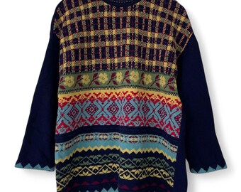 Vintage United Colors of Benetton Italy Wolle Pullover Damen Größe S
