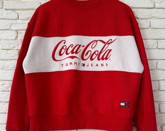 Sudadera con capucha y logo de Coca-Cola x Tommy Hilfiger, talla S para mujer.