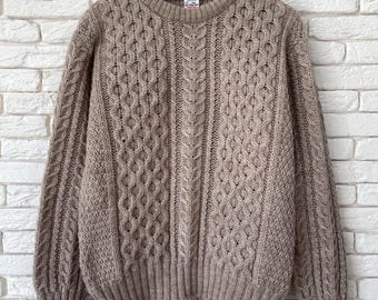 Vintage St. Michael Fisherman's British Wool Sweater Jumper Men's Size 50 (40in)