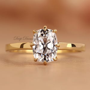 IGI Certified Lab Grown Old Mine Cushion Cut Diamond Engagement Ring