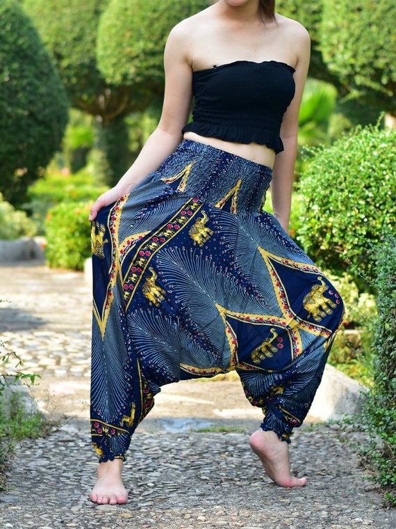 LONG SARONG PANTS JUMPSUIT - Navy blue