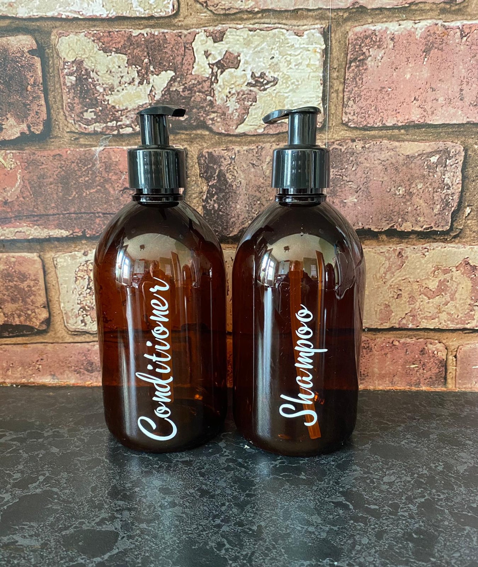 500ml Shampoo and Conditioner Refillable Bottles Amber Etsy