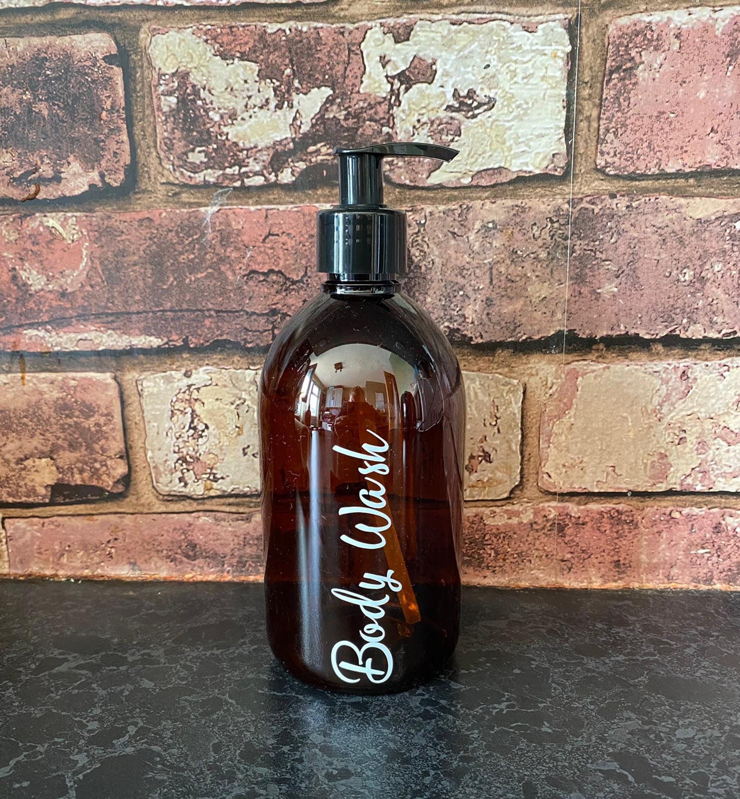 500ml Body Wash Refillable Bottles Amber Etsy