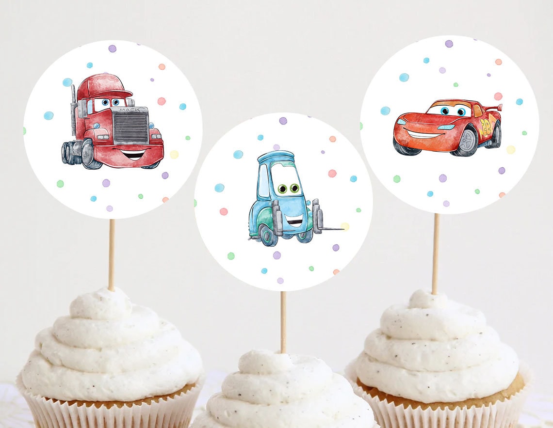Figurine Cars Flash McQueen 7cm pour décoration de gâteau personnalisé –  Miss Popcake