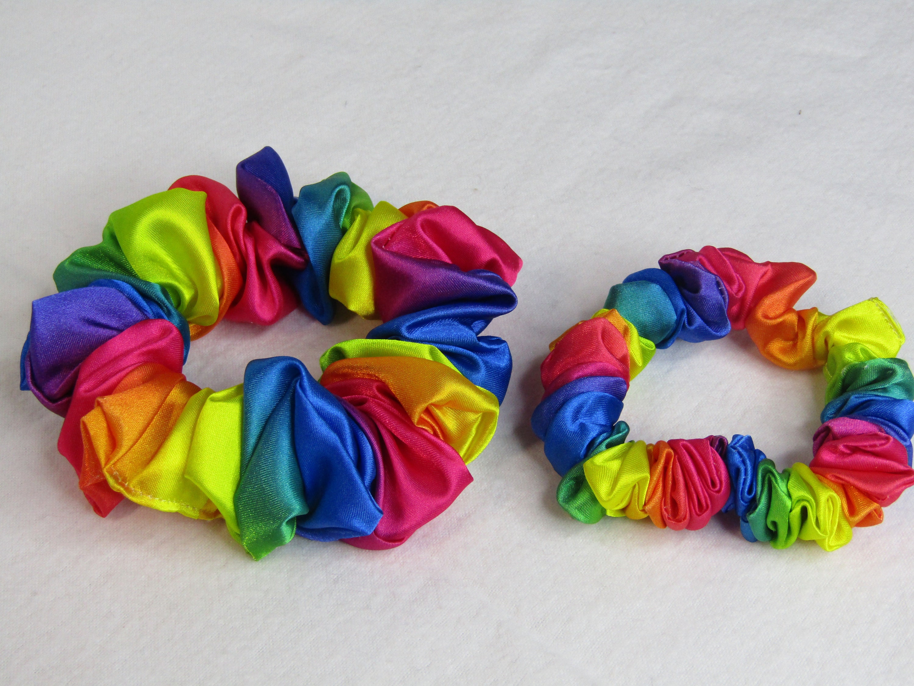Silky Chiffon Large Shiny Hair Scrunchies Combo Hairband Pack of 2 Rubber  Band Georgette Hair Crunchy Hand Scrunchy