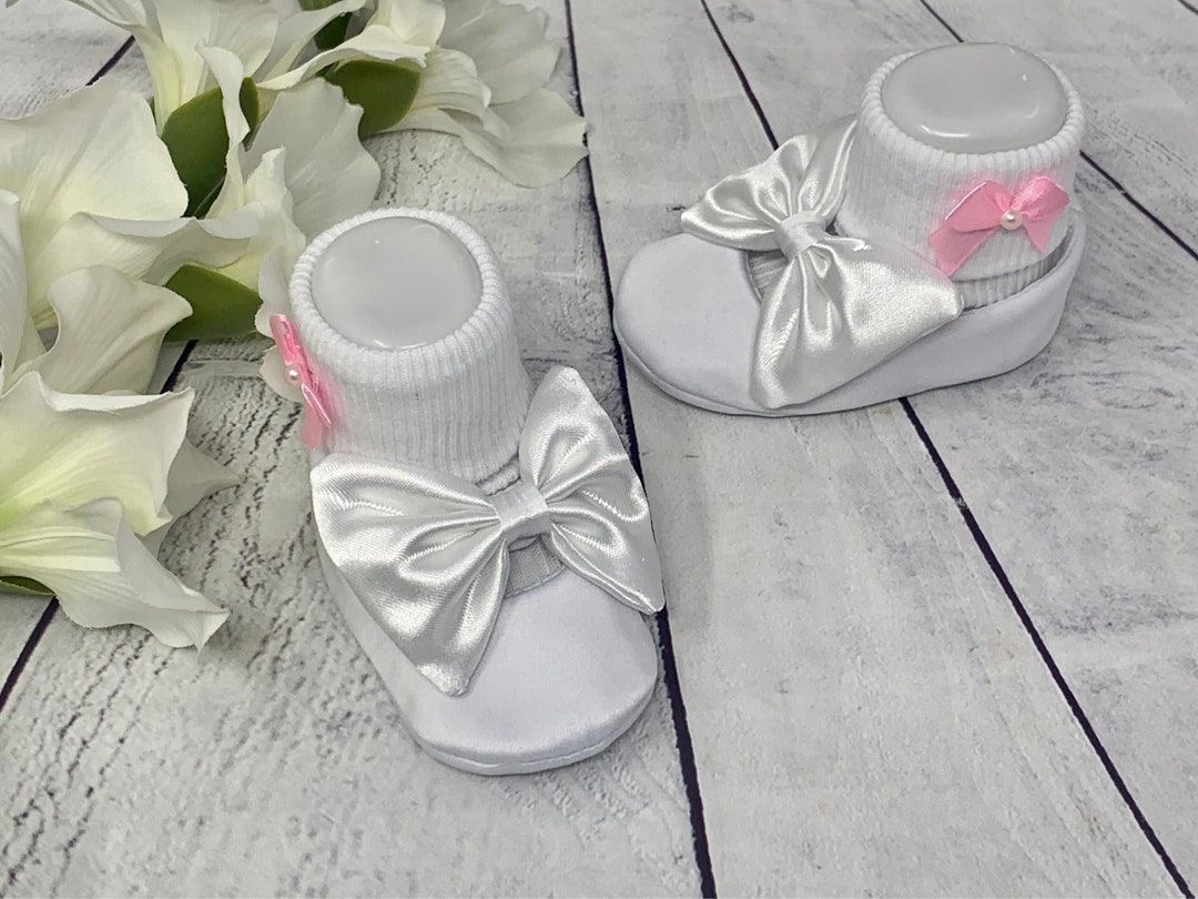 Baby Girl Christening Shoes,1st Birthday Shoes, White Baptism Shoes