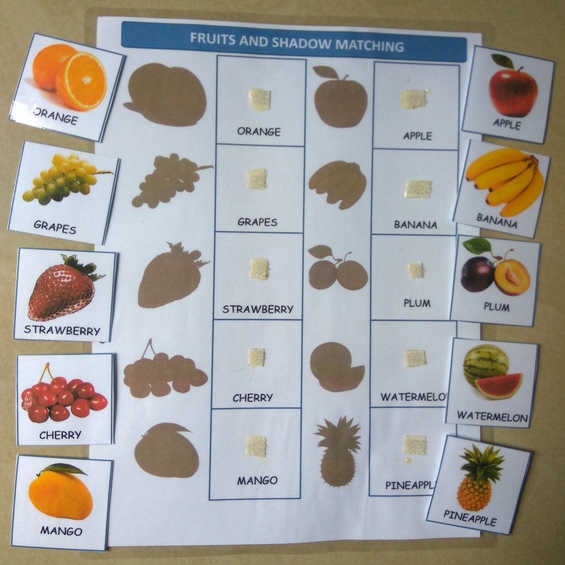 Learn and identify Fruits and vegetables printable worksheet Etsy