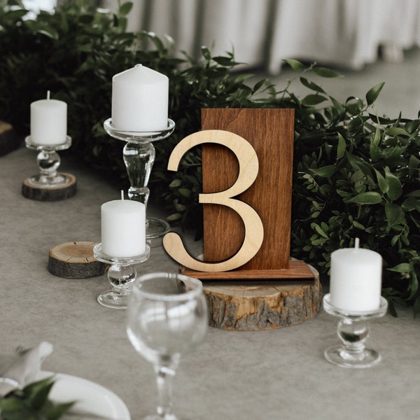 Números de mesa de madera, decoración de mesa de boda, números de mesa personalizados, conjunto de números de mesa de boda, letrero de mesa de boda, decoración de boda rústica