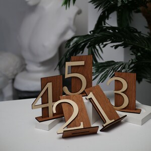 Números de mesa de boda rústicos, decoración de mesa de boda, números de mesa modernos, números de mesa de recepción, tarjetas de asientos para invitados