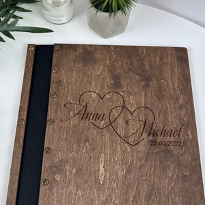 Hochzeitszertifikat Einband mit Gravur, Erinnerungsbuch für die Hochzeit, neues Familiengeschenk, Erinnerungsbuch für die Hochzeit