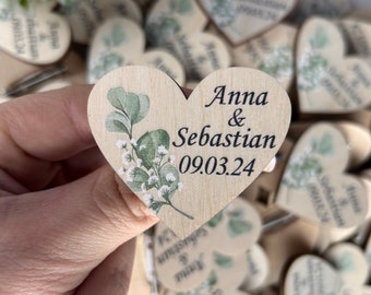 Wedding favors for guest, custom wedding pins, wedding favors brooches, wooden heart boutonniere pins, wedding boutonnieres in bulk